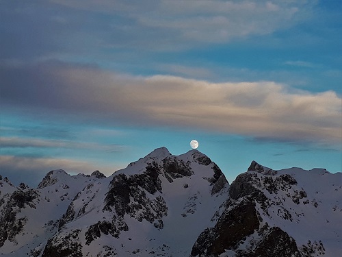 Photo de la Lune le 31/12/2017 dans les alpes - Optrolight