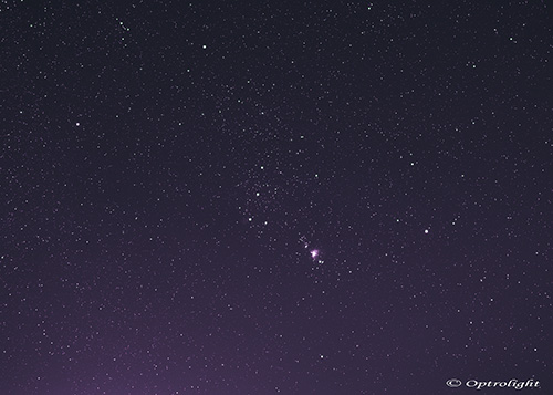 Constellation d'Orion avec sa nébuleuse