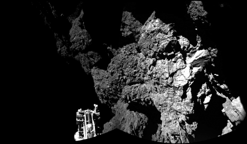 Photo du sol de la comète prise par Philae